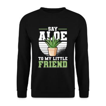Blumen Aloe Vera Sukkulente Gärtner - Unisex Pullover - Schwarz - Vorne - Alina (178cm) & Michal (187cm)