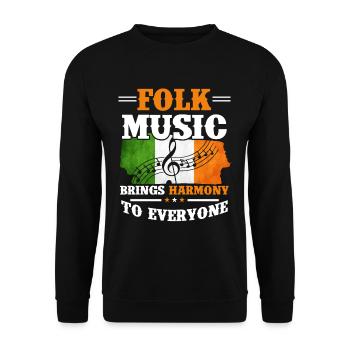 Musique folklorique Irlande - Sweat-shirt Unisexe - noir - Devant - Alina (178cm) & Michal (187cm)