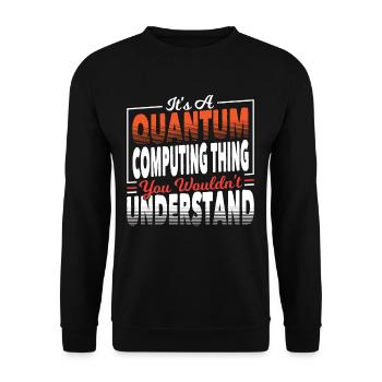 Quantenmechanik Wissenschaft Materie - Unisex Pullover - Schwarz - Vorne - Alina (178cm) & Michal (187cm)