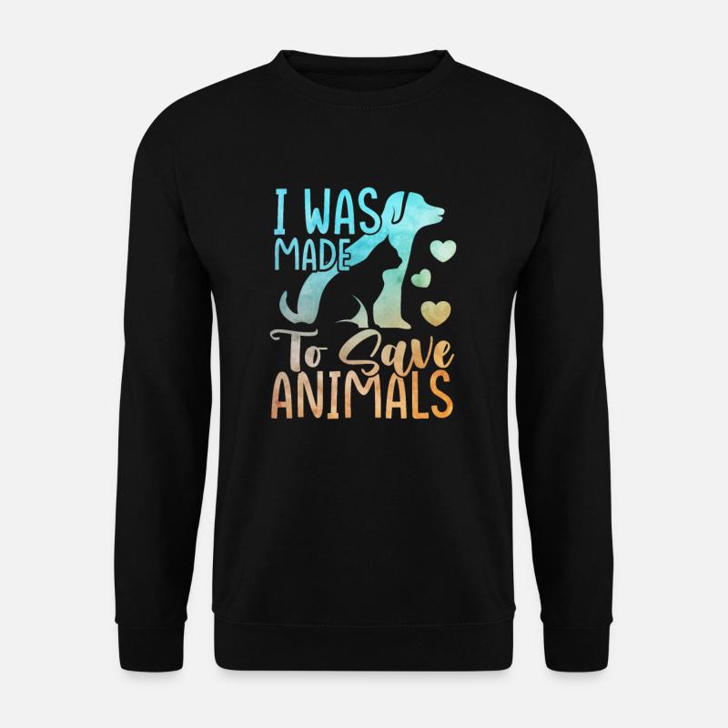 Tierrettung Tierheim Hund Katze - Unisex Pullover - Schwarz