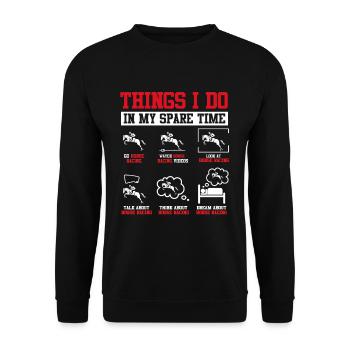 Pferderennen - Unisex Pullover - Schwarz - Vorne - Alina (178cm) & Michal (187cm)
