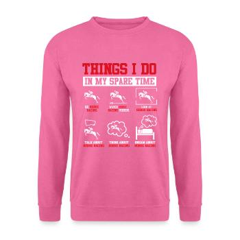 Courses de chevaux - Sweat-shirt Unisexe - rose - Devant