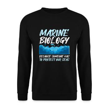 Meeresbiologe Unterwasser - Unisex Pullover - Schwarz - Vorne - Alina (178cm) & Michal (187cm)