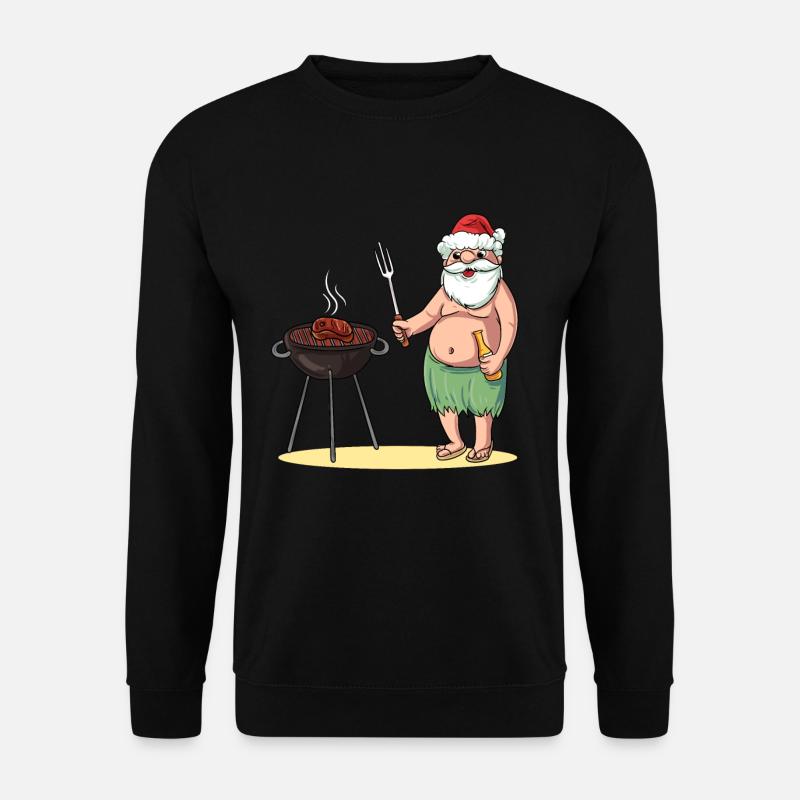 BBQ Weihnachtsmann Grill Christmas in July - Unisex Pullover - Schwarz