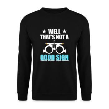 Optician - Unisex Sweatshirt - black - Front - Alina (178cm) & Michal (187cm)