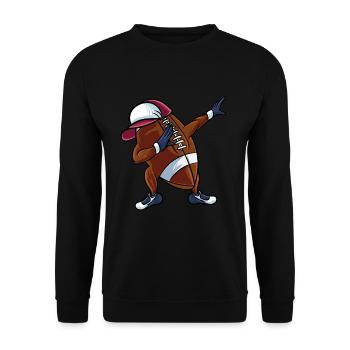 Dabbing Football - Unisex Sweatshirt - black - Front - Alina (178cm) & Michal (187cm)