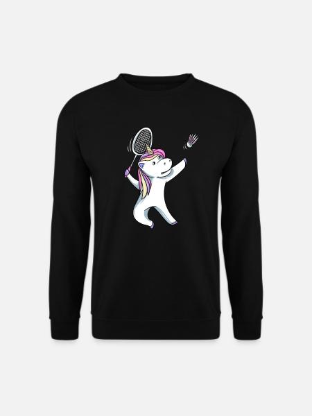 Unicorn Badminton - Unisex Sweatshirt - black