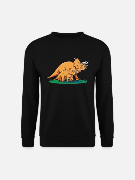 Dinosaur Triceratops Funny Dinosaur - Unisex Sweatshirt - black