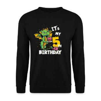 Dragon Vert 5ème Anniversaire - Sweat-shirt Unisexe - noir - Devant - Alina (178cm) & Michal (187cm)