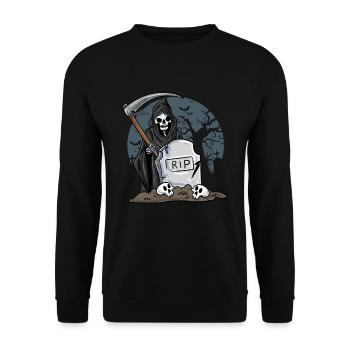 Squelette - Sweat-shirt Unisexe - noir - Devant - Alina (178cm) & Michal (187cm)
