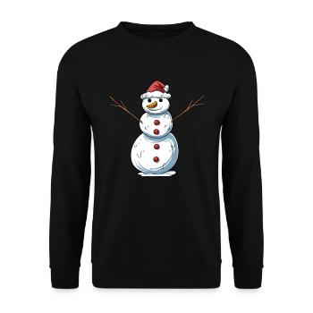 Drôle de bonhomme de neige - Sweat-shirt Unisexe - noir - Devant - Alina (178cm) & Michal (187cm)