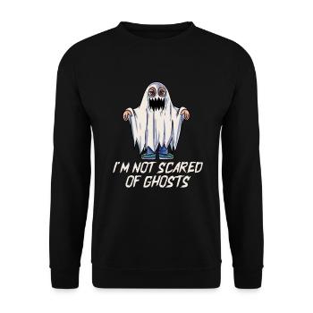 I'm not afraid of ghosts - Unisex Sweatshirt - black - Front - Alina (178cm) & Michal (187cm)