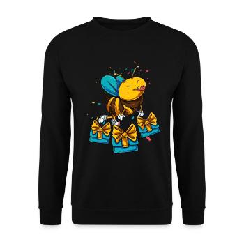 Anniversaire de l’abeille - Sweat-shirt Unisexe - noir - Devant - Alina (178cm) & Michal (187cm)