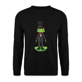 Grenouille Groom - Sweat-shirt Unisexe - noir - Devant - Alina (178cm) & Michal (187cm)