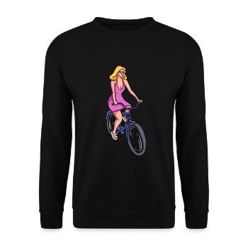 Cyclisme féminin - Sweat-shirt Unisexe - noir - Devant - Alina (178cm) & Michal (187cm)
