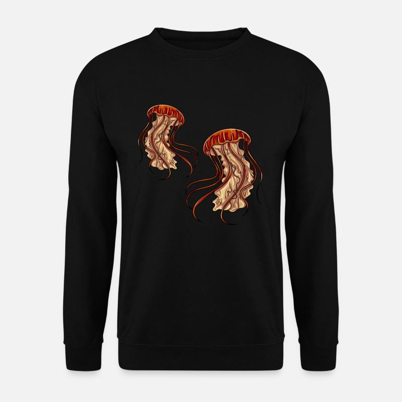 Qualle Meeresbewohner - Unisex Pullover - Schwarz