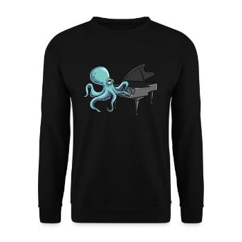 Octopus Piano Pianiste - Sweat-shirt Unisexe - noir - Devant - Alina (178cm) & Michal (187cm)