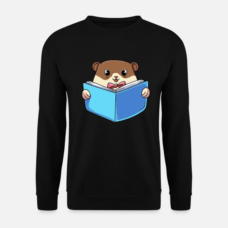 Otter Lesebuch - Unisex Pullover - Schwarz