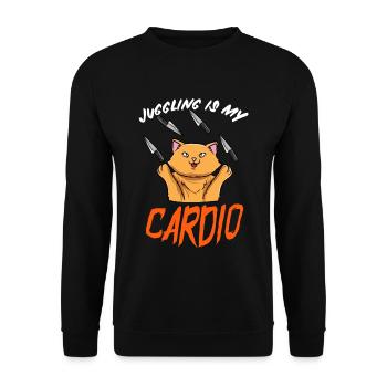 Jonglage avec chat - Sweat-shirt Unisexe - noir - Devant - Alina (178cm) & Michal (187cm)