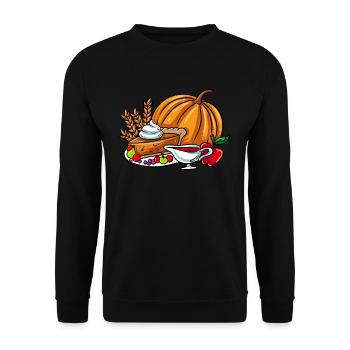 Essen Tisch - Unisex Pullover - Schwarz - Vorne - Alina (178cm) & Michal (187cm)