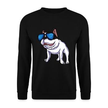 Français Bouledogue - Sweat-shirt Unisexe - noir - Devant - Alina (178cm) & Michal (187cm)