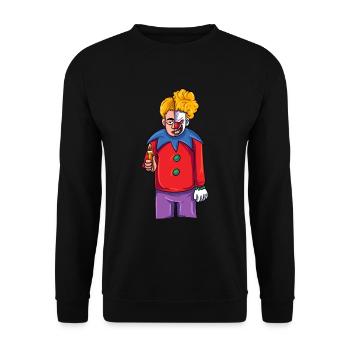 Halloween Clown - Unisex Pullover - Schwarz - Vorne - Alina (178cm) & Michal (187cm)