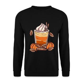 Pumpkin Spice Latte - Unisex Sweatshirt - black - Front - Alina (178cm) & Michal (187cm)