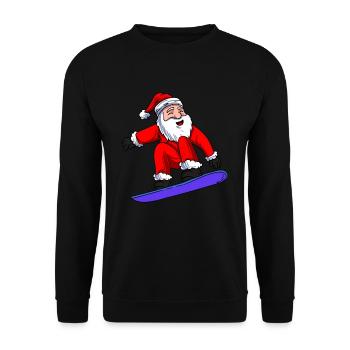 Père Noël Snowboard - Sweat-shirt Unisexe - noir - Devant - Alina (178cm) & Michal (187cm)