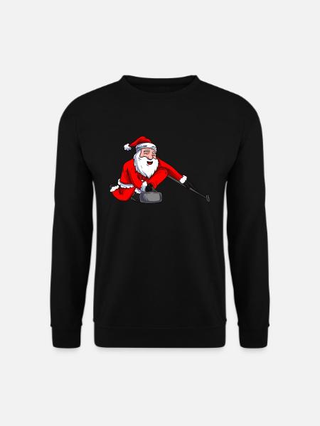 Santa Claus Curling - Unisex Sweatshirt - black
