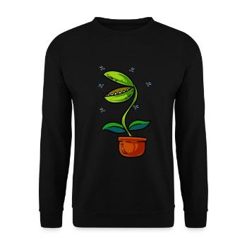 Plante piège à mouches de Vénus - Sweat-shirt Unisexe - noir - Devant - Alina (178cm) & Michal (187cm)
