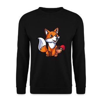 Fox - Unisex Sweatshirt - black - Front - Alina (178cm) & Michal (187cm)