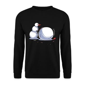 Bonhomme de neige - Sweat-shirt Unisexe - noir - Devant - Alina (178cm) & Michal (187cm)