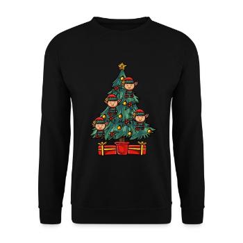 Christmas Tree Christmas Tree - Unisex Sweatshirt - black - Front - Alina (178cm) & Michal (187cm)