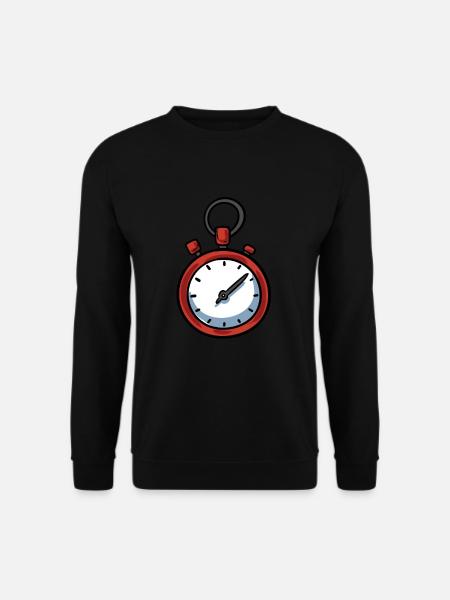 Clock Stopwatch - Unisex Sweatshirt - black