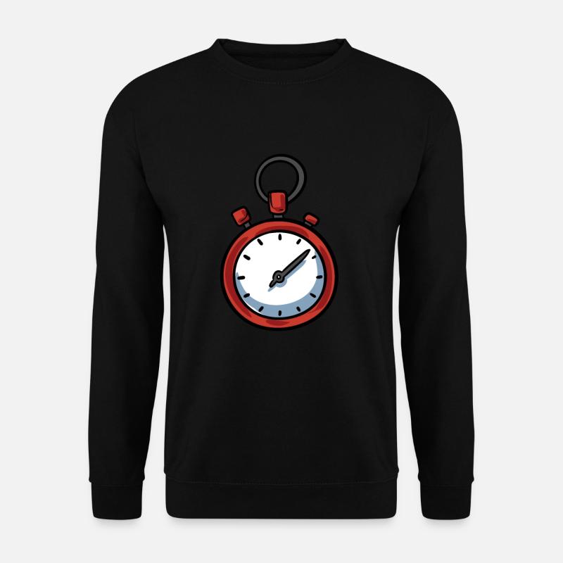 Clock Stopwatch - Unisex Sweatshirt - black