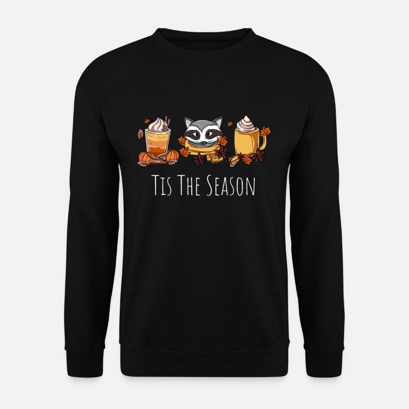 Waschbär Kaffeebecher - Unisex Pullover - Schwarz