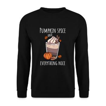 Pumpkin Autumn Kafffee - Unisex Sweatshirt - black - Front - Alina (178cm) & Michal (187cm)