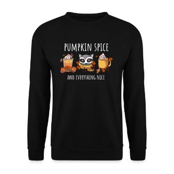Pumpkin Autumn All the best - Unisex Sweatshirt - black - Front - Alina (178cm) & Michal (187cm)