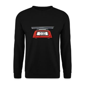 Kitchen scale - Unisex Sweatshirt - black - Front - Alina (178cm) & Michal (187cm)