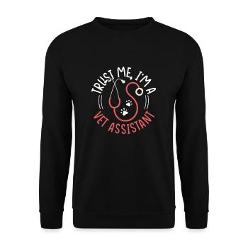Vet Tech Veterinary Medicine Veterinarian - Unisex Sweatshirt - black - Front - Alina (178cm) & Michal (187cm)
