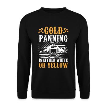 Goldwaschen Schürfen Bergbau USA Amerikanische Fla - Unisex Pullover - Schwarz - Vorne - Alina (178cm) & Michal (187cm)