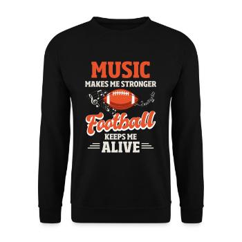 Sport Ball Game Entraîneur Musical Musicien - Sweat-shirt Unisexe - noir - Devant - Alina (178cm) & Michal (187cm)
