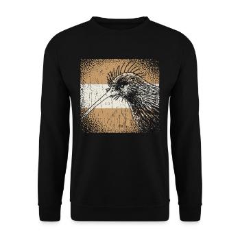 Kiwi Ornithology New Zealand - Unisex Sweatshirt - black - Front - Alina (178cm) & Michal (187cm)