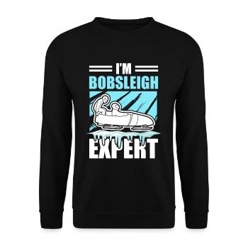 Bob Sledge Sledge Winter Sports Expert - Unisex Sweatshirt - black - Front - Alina (178cm) & Michal (187cm)
