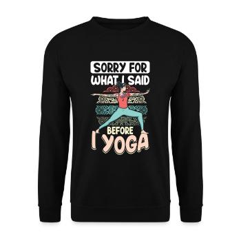 Méditation Zen Mindfulness Spirituelle Yogi - Sweat-shirt Unisexe - noir - Devant - Alina (178cm) & Michal (187cm)