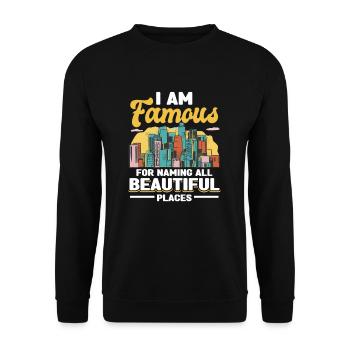 Tour Sightseeing US Amerikanischer Reiseleiter - Unisex Pullover - Schwarz - Vorne - Alina (178cm) & Michal (187cm)