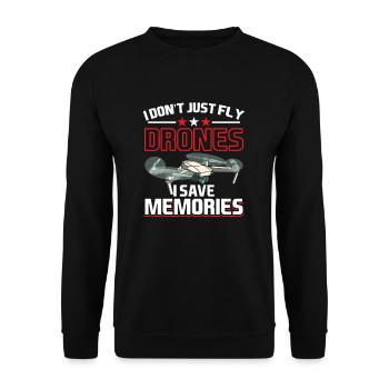 Photography Drone Camera Camera - Unisex Sweatshirt - black - Front - Alina (178cm) & Michal (187cm)