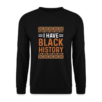 Africain Asiatique - Sweat-shirt Unisexe - noir - Devant - Alina (178cm) & Michal (187cm)