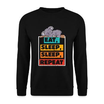 Koala Australia Koala Bear Pet Food Sleeping - Unisex Sweatshirt - black - Front - Alina (178cm) & Michal (187cm)