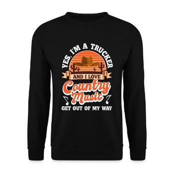 Gitarre Banjo Westernmusik Musiker - Unisex Pullover - Schwarz - Vorne - Alina (178cm) & Michal (187cm)